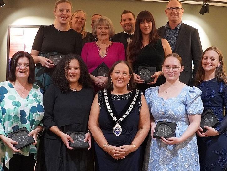 Broadland Community at Heart winners 2025 with Chairwoman of the Council Cllr Caroline Karimi-Ghovanlou