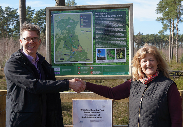 Sue Holland and Eliot Lyne at Broadland Country Park
