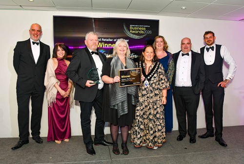 Aylsham Garden Centre accepting the Broadland Retailer of the Year Award