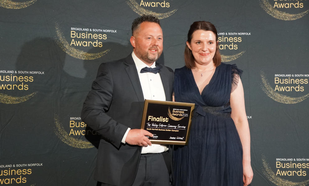 Finalist Tas Valley Cleaning Services with their award