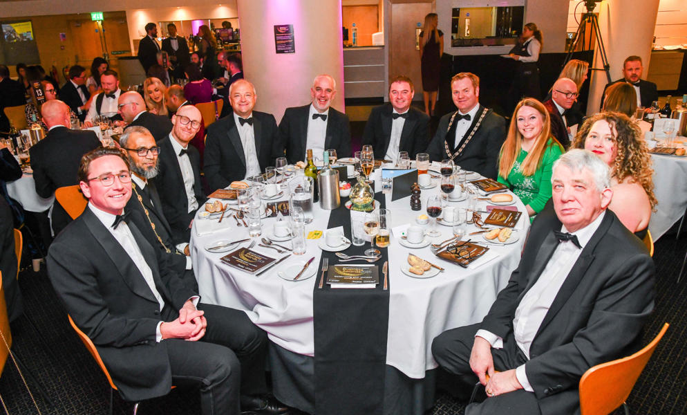 Table of guests at the Business Awards