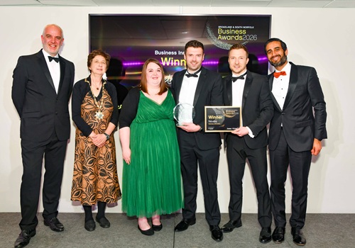 Netmatters accepting the Business Innovation Award