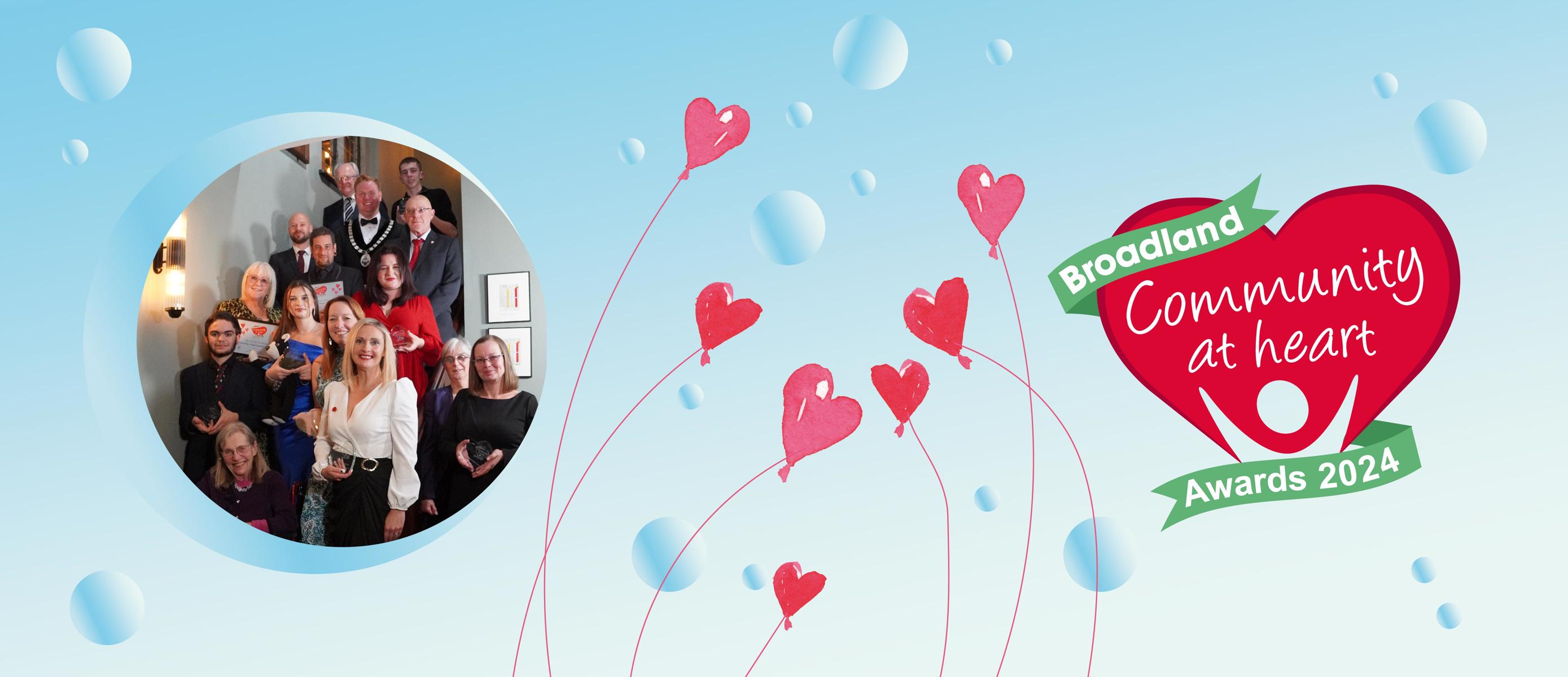 Broadland Community at Heart Awards 2023. Group photo of all winners