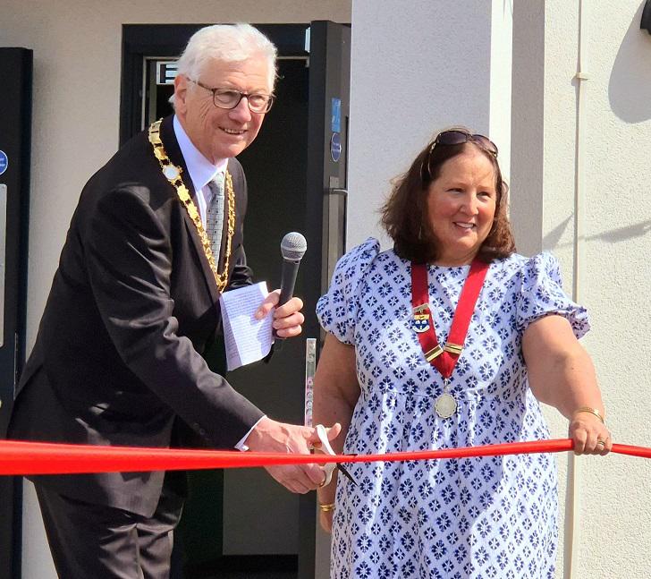 Chairman of Sprowston Town Council Bill Couzens with Broadland District Councillor Caroline Karimi-Ghovanlou