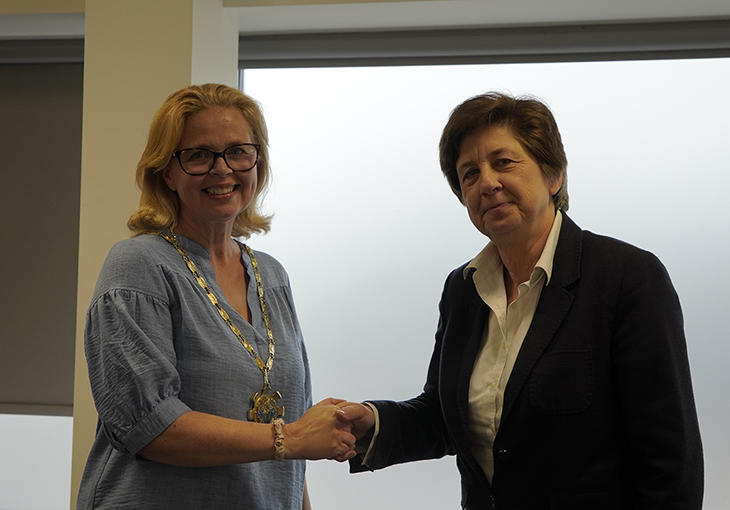 Chairs Cllr Kathryn Cross and Deborah Sacks