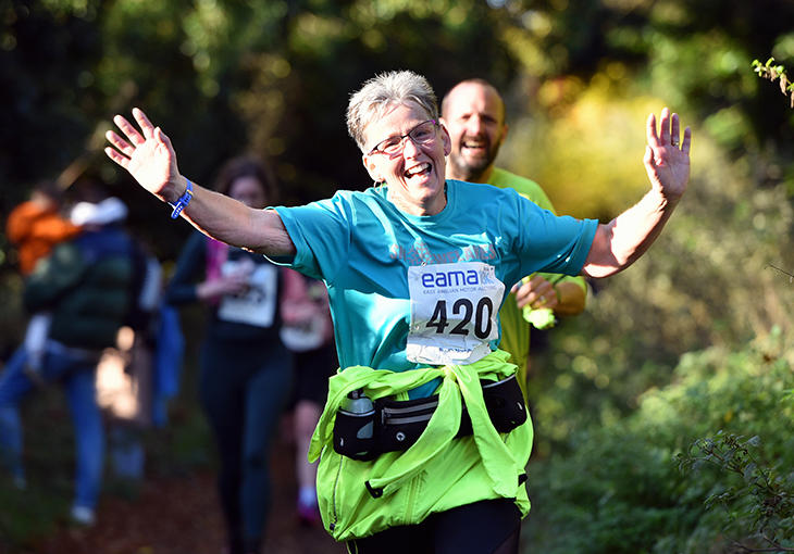 Woman competing in the EAMA 10K