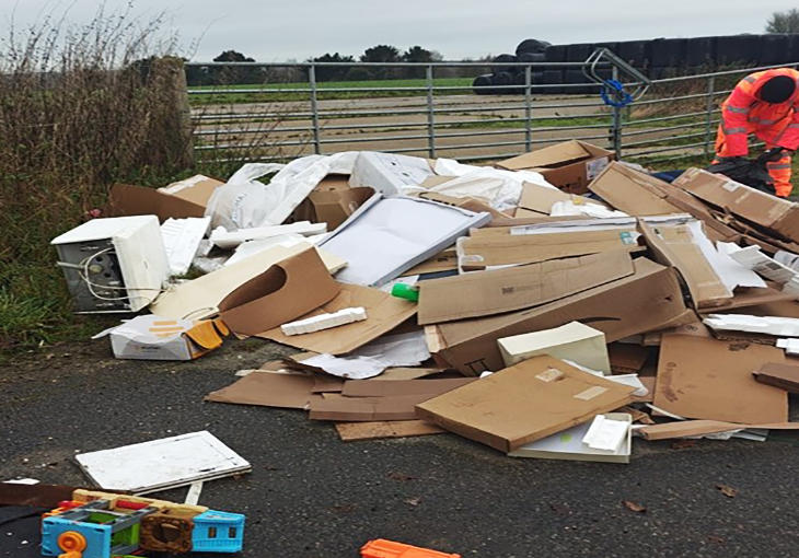 Flying tipping in Drayton Lane, Horsford