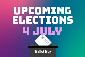 Elections 4 July home page graphic