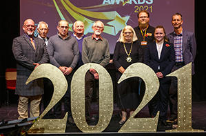 South Norfolk Community Awards winner 2021 with Chairman, Cllr Florence Ellis