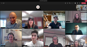Broadland apprentices on a virtual call with Jerome Mayhew MP