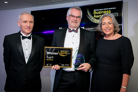 BugzUK accepting their New Business award