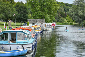 Boats lined up on Coltishall broad