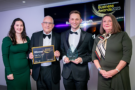 Delta Fire collecting their Business Growth award