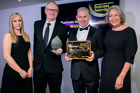 Laboratory Media CIC collecting their Business Innovation award
