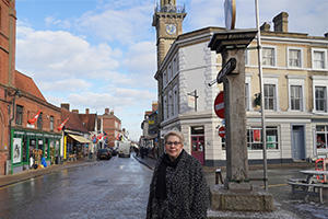 Councillor Lisa Neal in Harleston