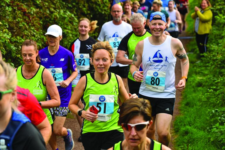 People running in the Marriotts Way 10k race