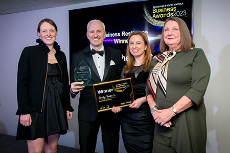 Strictly Theatre Co accepting their Business Resilience award