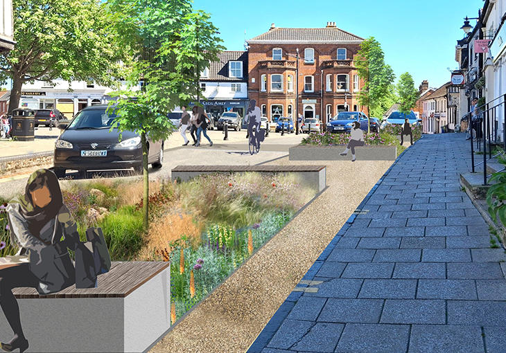 Artist impression of Wymondham Town Centre