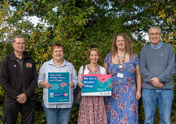 Cllr Natasha Harpley and Cllr Grant Nurden with Chris and Sue Bradbury from Reedham Community Association and Melanie Hoggett from MJB Counselling