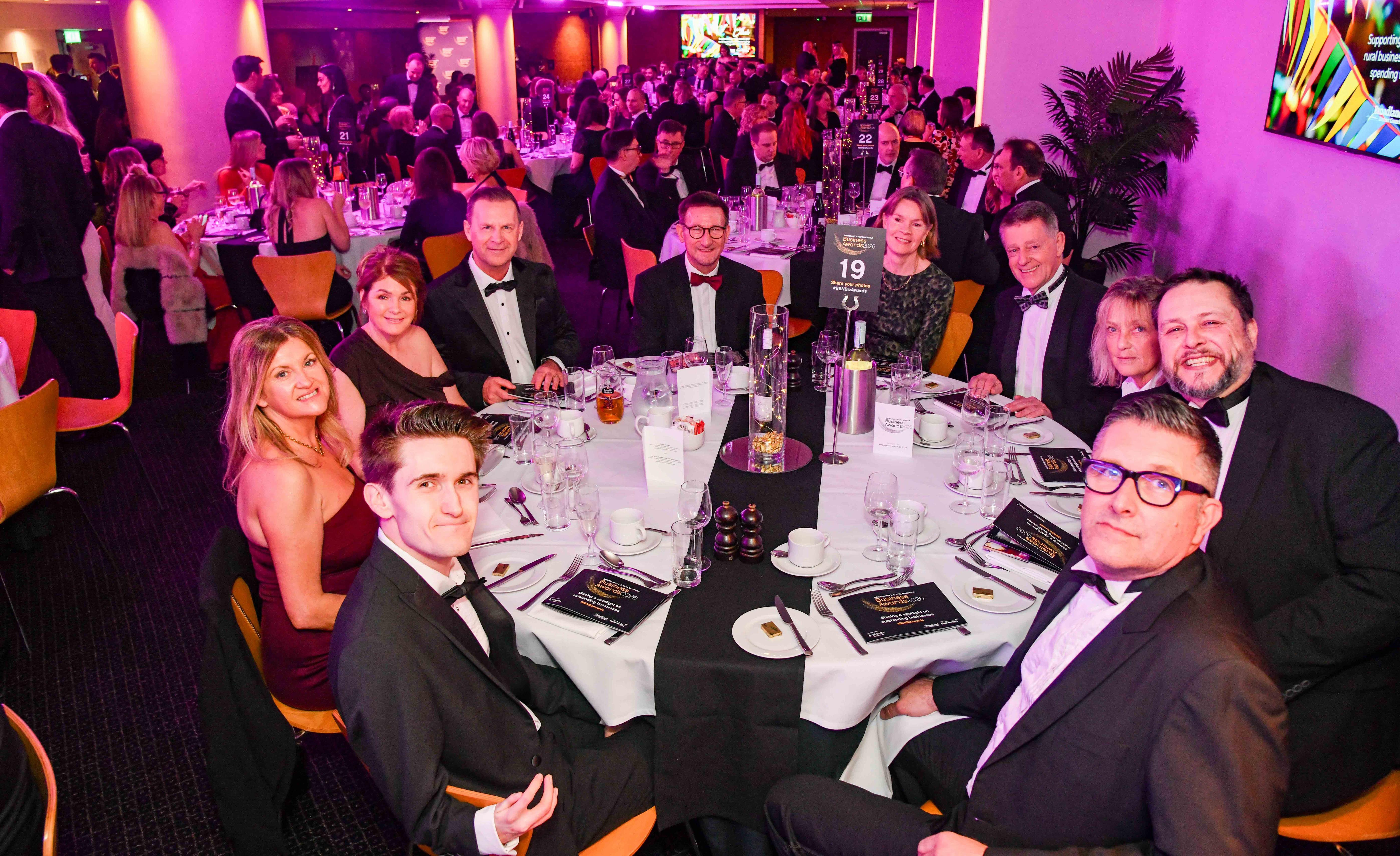 Guests sat for dinner at the 2026 Business Awards