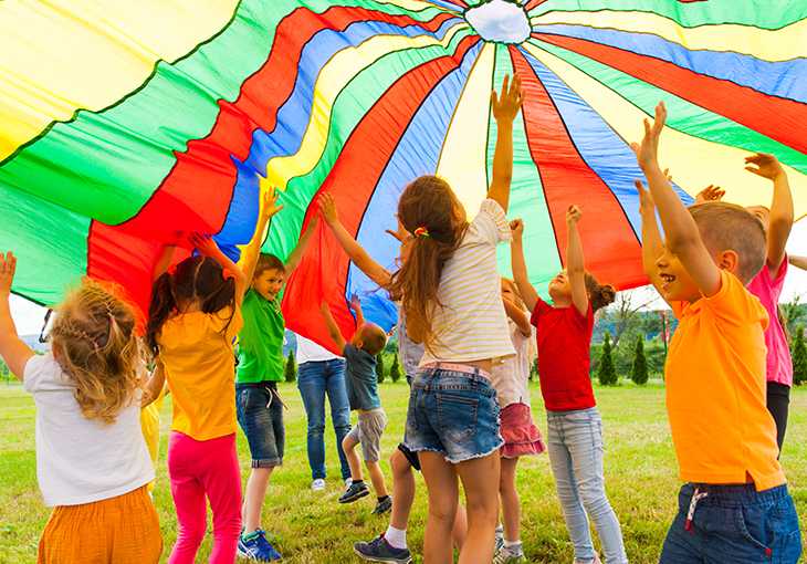 Children playing outside