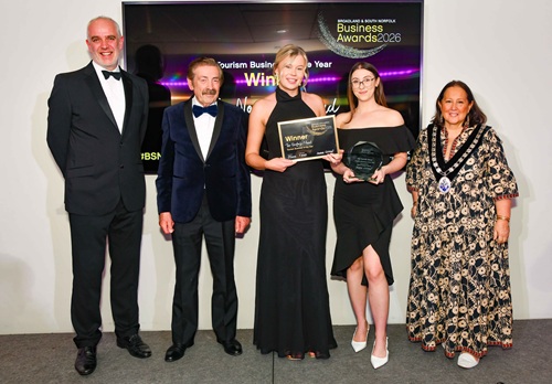 The Norfolk Mead accepting the Tourism Business of the Year Award 
