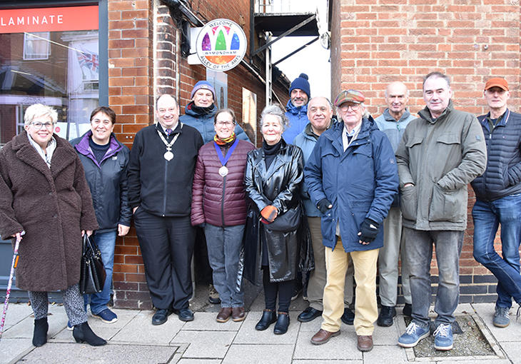 Councillors, artists and staff gather to celebrate opening of Wymondham's Alley of the Arts