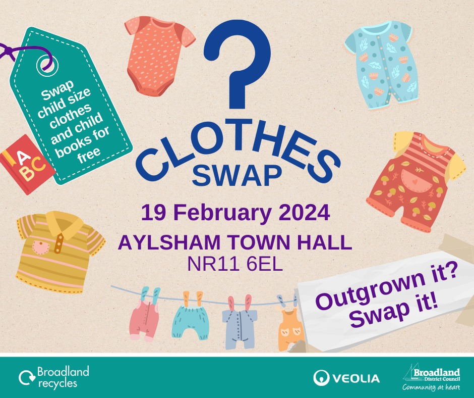 Clothes swap 19 February Aylsham Town Hall