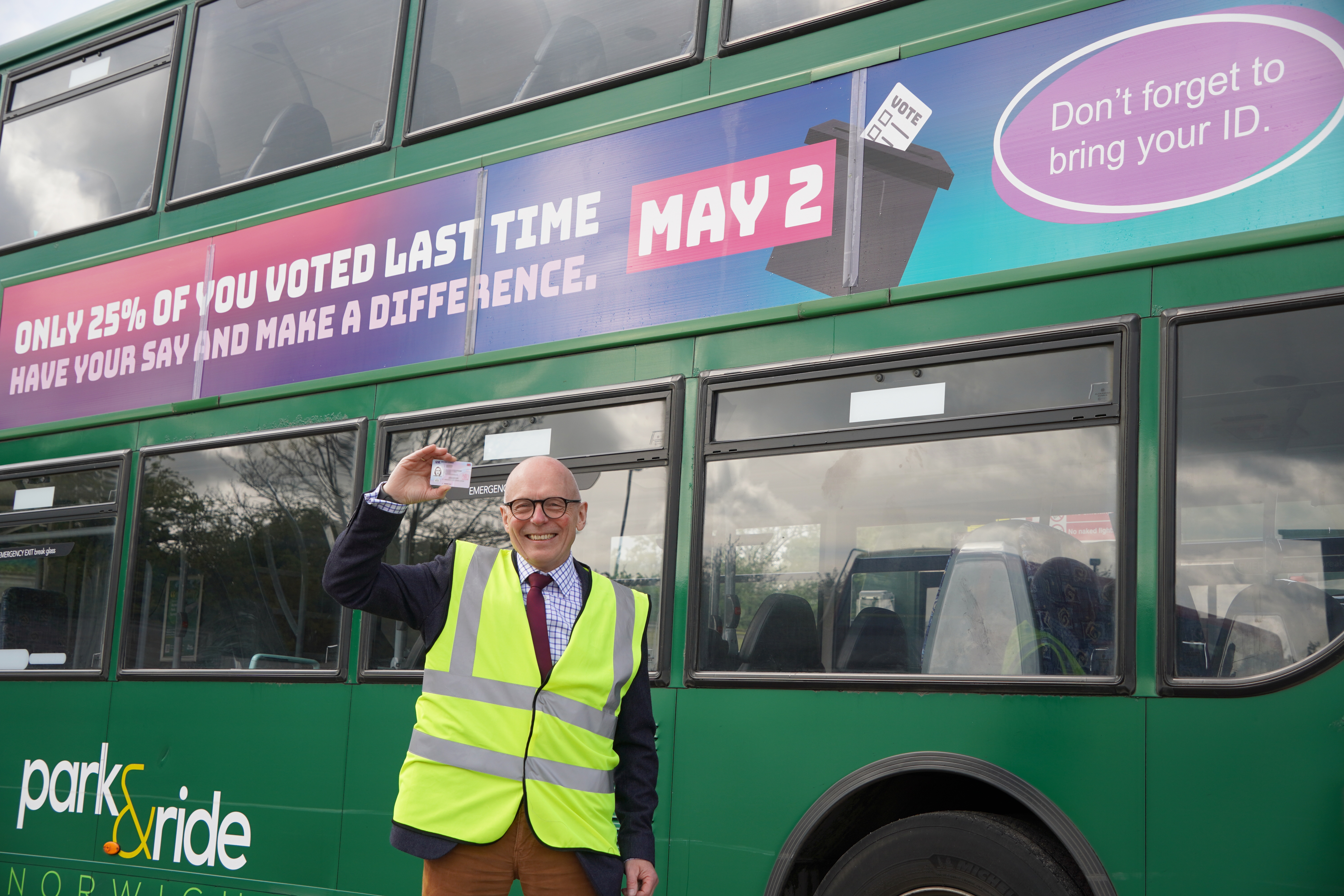 Trevor and Election Bus