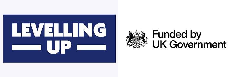 Levelling up and Funded by UK Government logo
