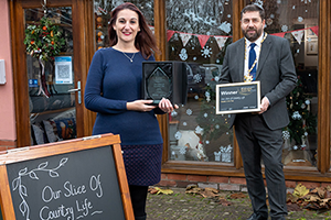 Our Slice of Country Life, Retailer of the Year 2020 with Cllr Graham Minshull
