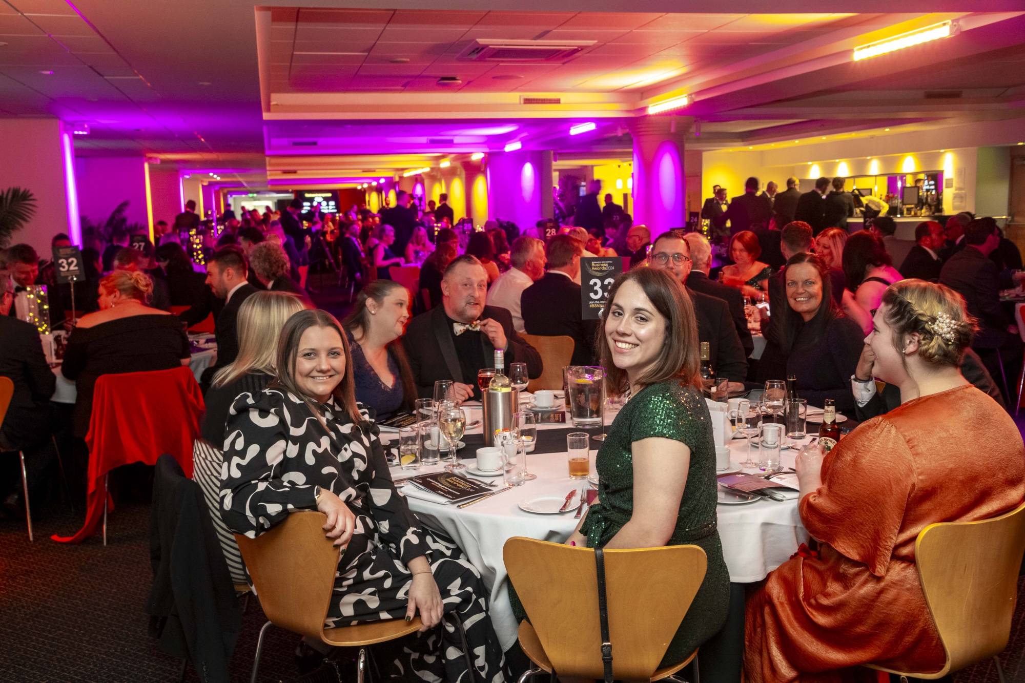 Guests sat at their tables at the Business Awards 2024