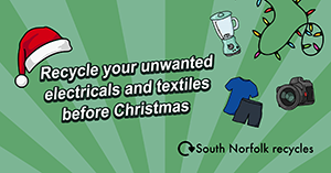 Recycle your unwanted textiles and electricals before Christmas