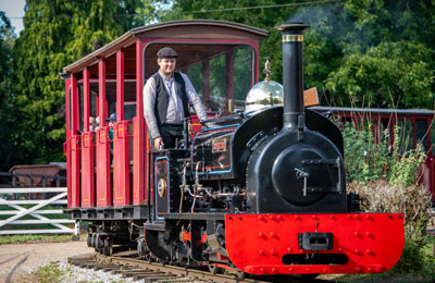 Steam train at Bressingham steam and gardens in south norfolk
