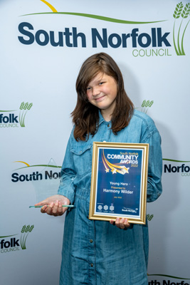 Young person of the year Harmony Wilder - Community Awards 2022