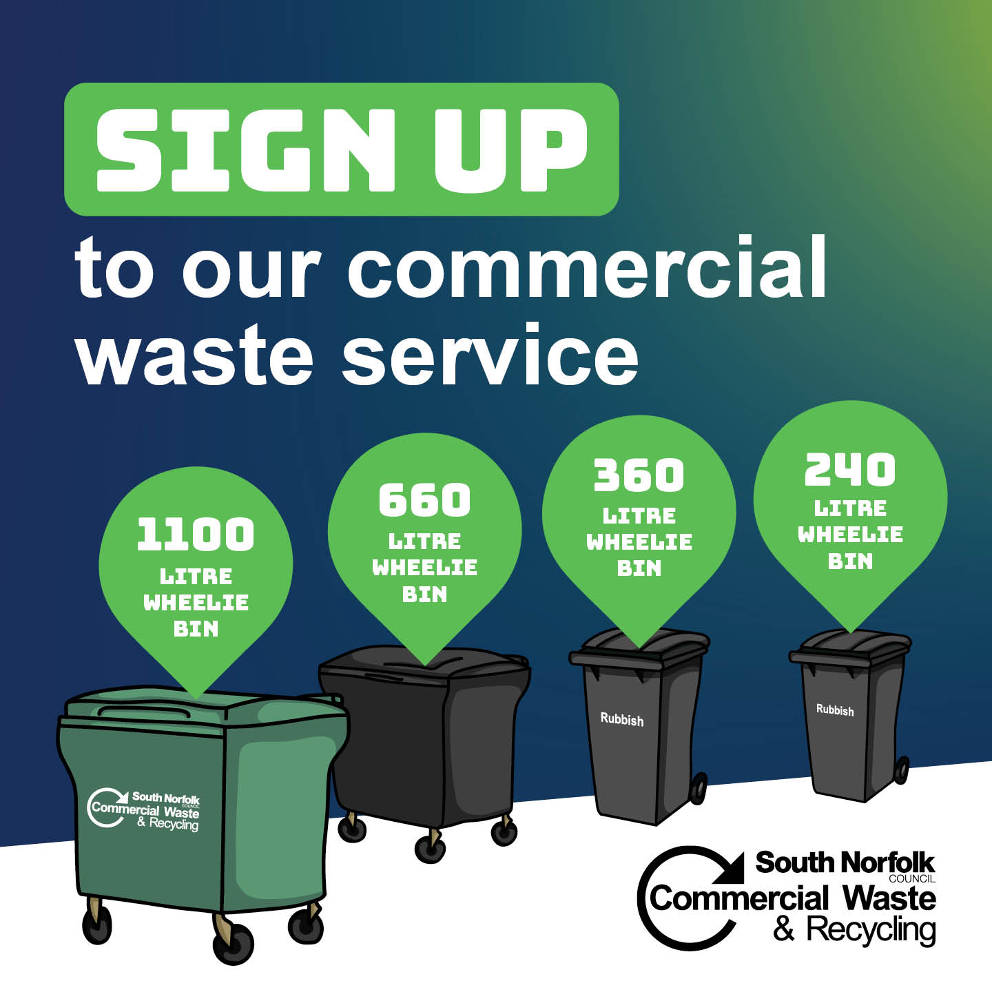 Sign up to our commercial waste service